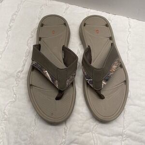 RealTree CAMO Khaki Flip Flop Sandals Men's Size 12-12.5